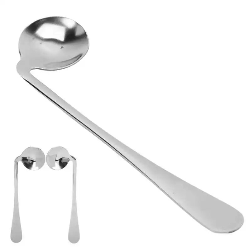 Curved Spoon Stainless Steel Curved Utensils Self Feeding Utensil Angled Spoons for Elderly Patients Parkinson Hand Fibrillation feeding spoon