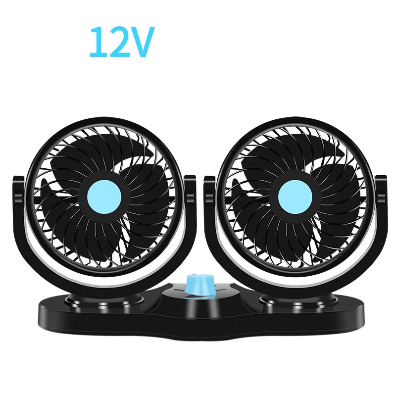 Car Dual Fan Car Interior Accessories 360 Degreesround Car Cooling