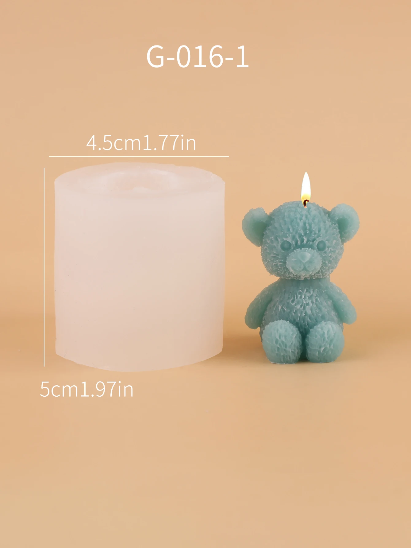 Cute little bear silicone mold candle silicone mold gypsum DIY ornament