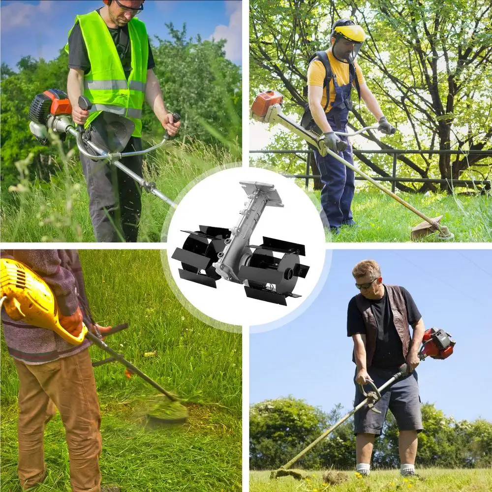 Universal Precision Alloy Lawnmower Mower Accessory Straight Oblique Blade Loosening Trenching Weeding Deep Plowing Wheel