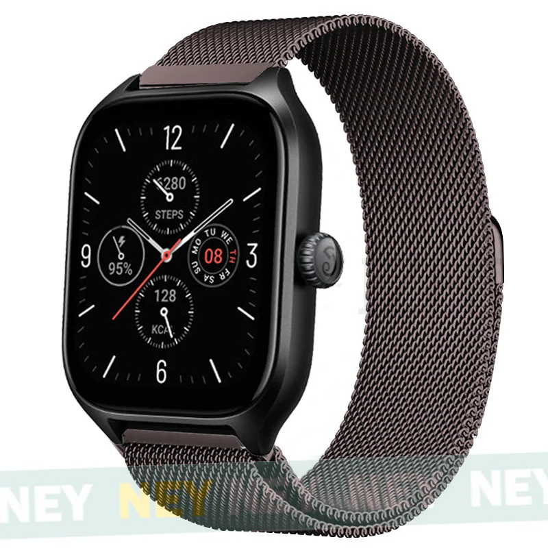 Milanese Loop Metal Bracelet for Smartwatches - Adjustable 20mm/22mm Strap