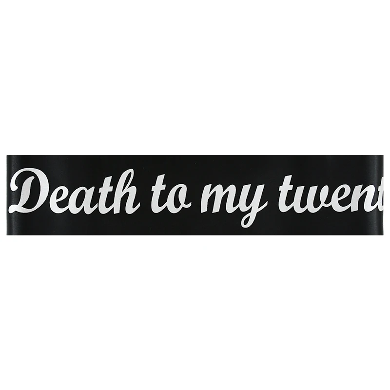 Death To My 20s Geburtstagsdekorationen Rip To My Youth Photo Booth Requisiten Death To My Twenties Schärpe Partyzubehör zum 30. Geburtstag – Detail 4