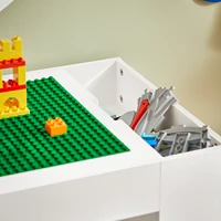 SoBuy KMB75-W Table pour enfants avec 2 chaises, ensemble table et chaise pour enfants, groupe de sièges pour enfants avec rangement, table de jeu, blanc, 87x50x50cm 8