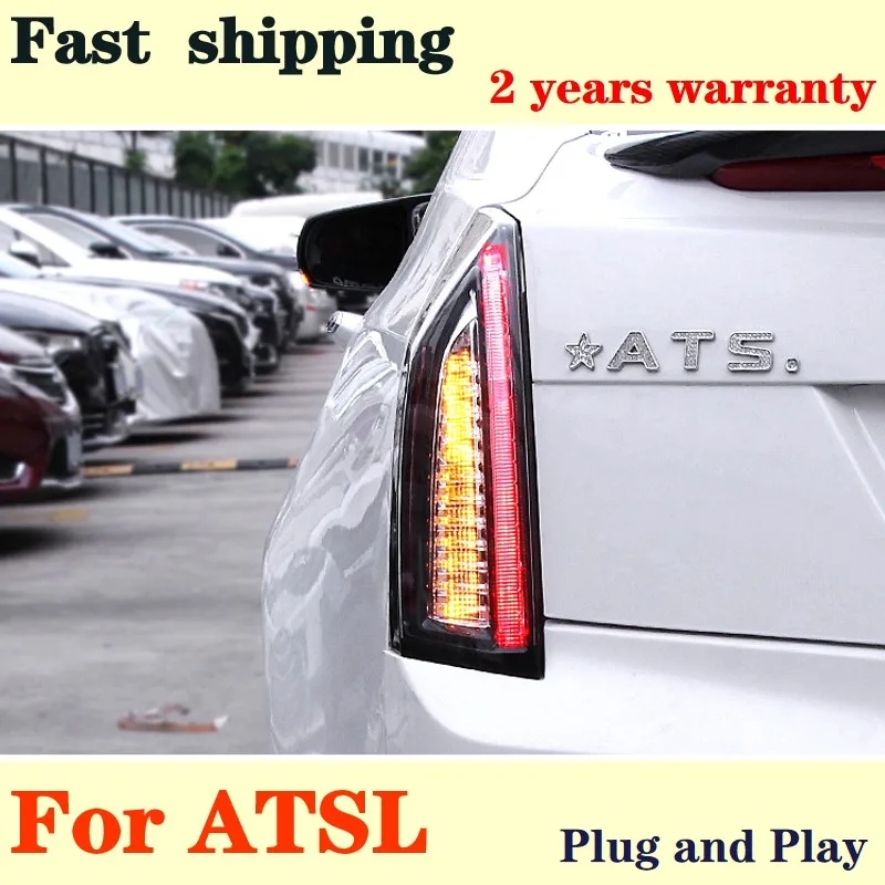 

Car Styling For Cadillac ATSL Tail Lamp 2014 2015 2016 2017 Taillighht LED Driving Light Dynamic Turn Signal Auto Accessories