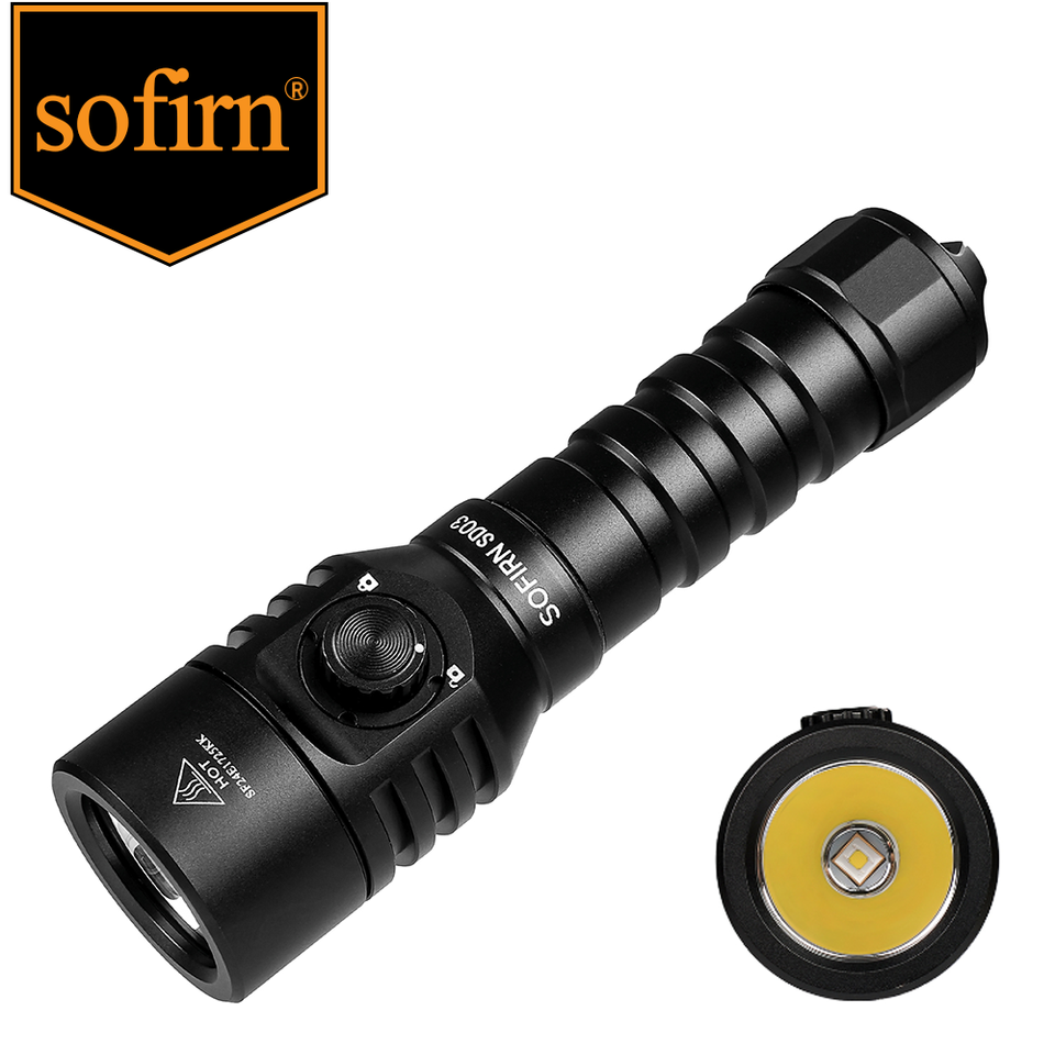 Sofirn SD03 Diving Flashlight SFT40 1800lm 18650 Diving Lantern Scuba IP68 Waterproof 5000K Rotary Switch Underwater Torch