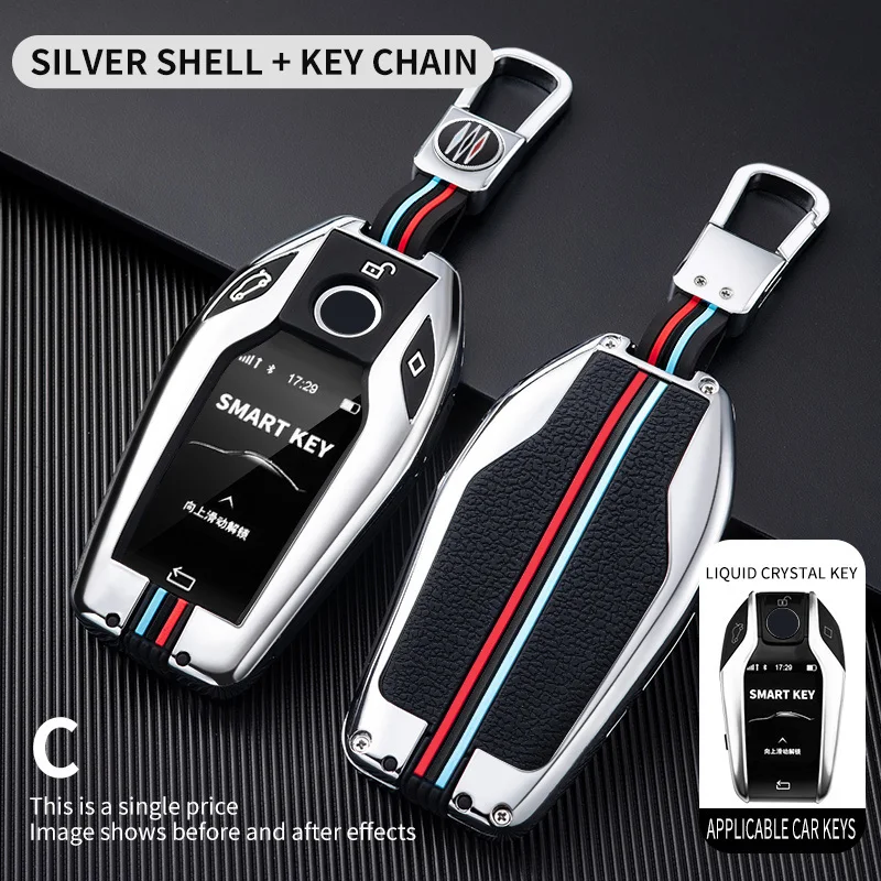 Premium Leather Car Key Case Cover with Stylish Design