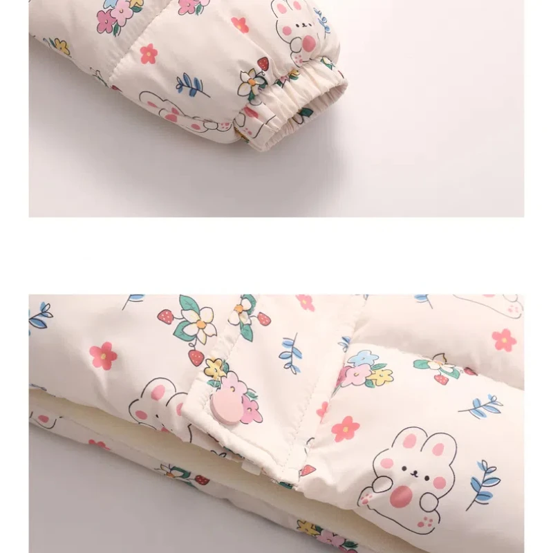 Girls Down Coat Jacket Cotton Windbreak 2024 Cartoons Warm Plus Thicken Winter Skiwear Ten Degrees Below Zero Children's Clothin