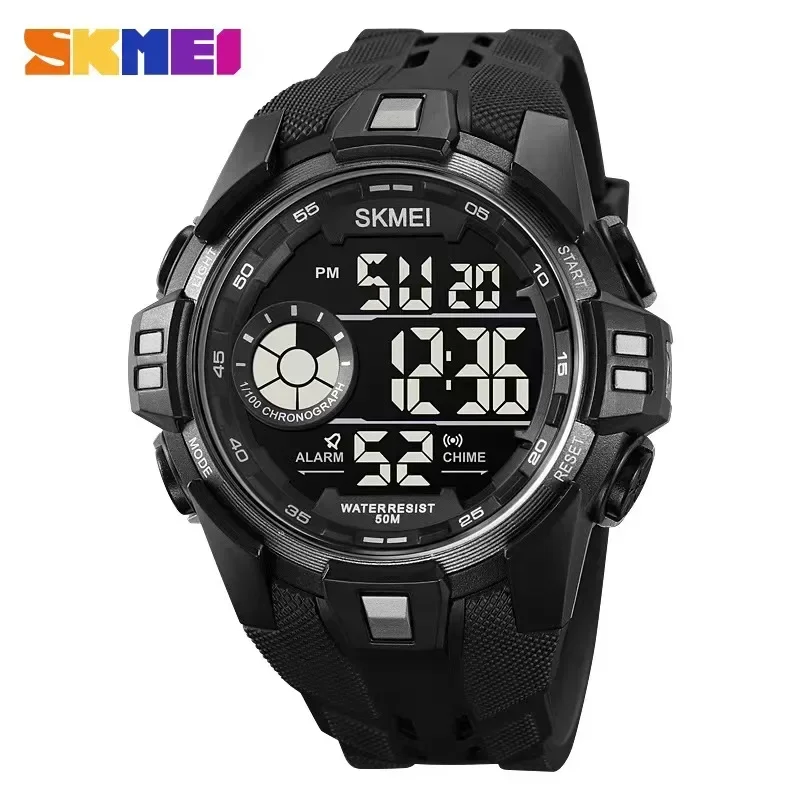 SKMEI Digital Movement Stopwatch Sports Watches Mens Casual Back
