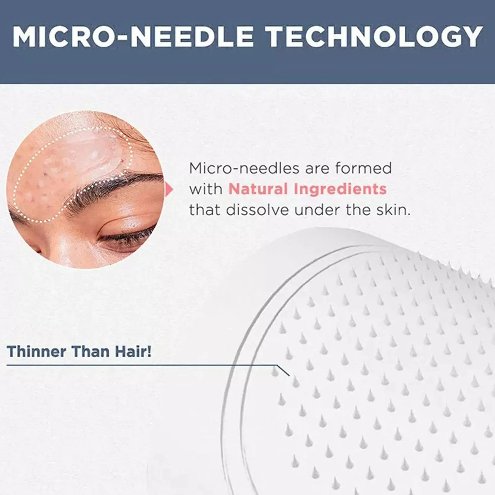 25 Pair Microneedle Eye Mask Patch with Hyaluronic Acid for Removing Fine Lines Dark Bags