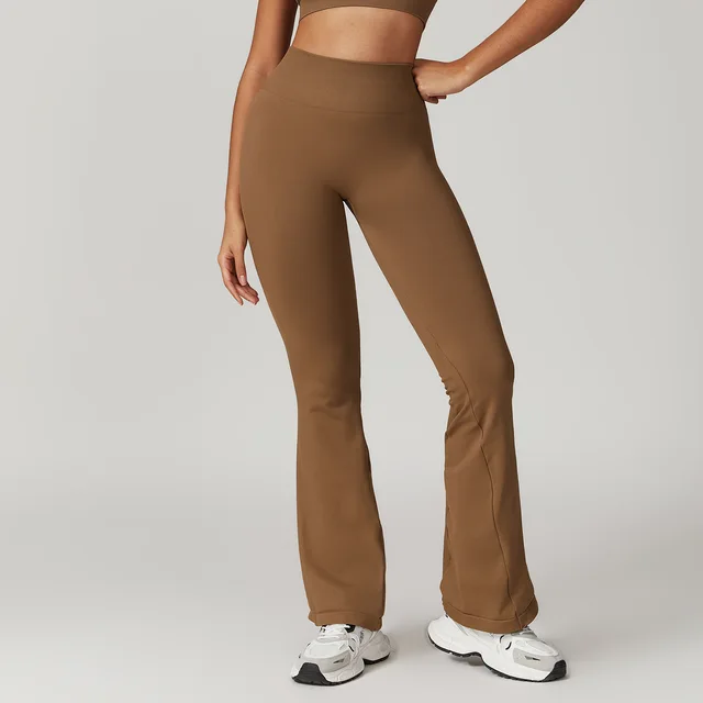 Leggings évasés sans couture pour femmes, pantalons évasés, pantalons de yoga, taille haute, pantalons à jambes larges, pantalons de sport évasés, vêtements de danse, entraînement de gym, fitness