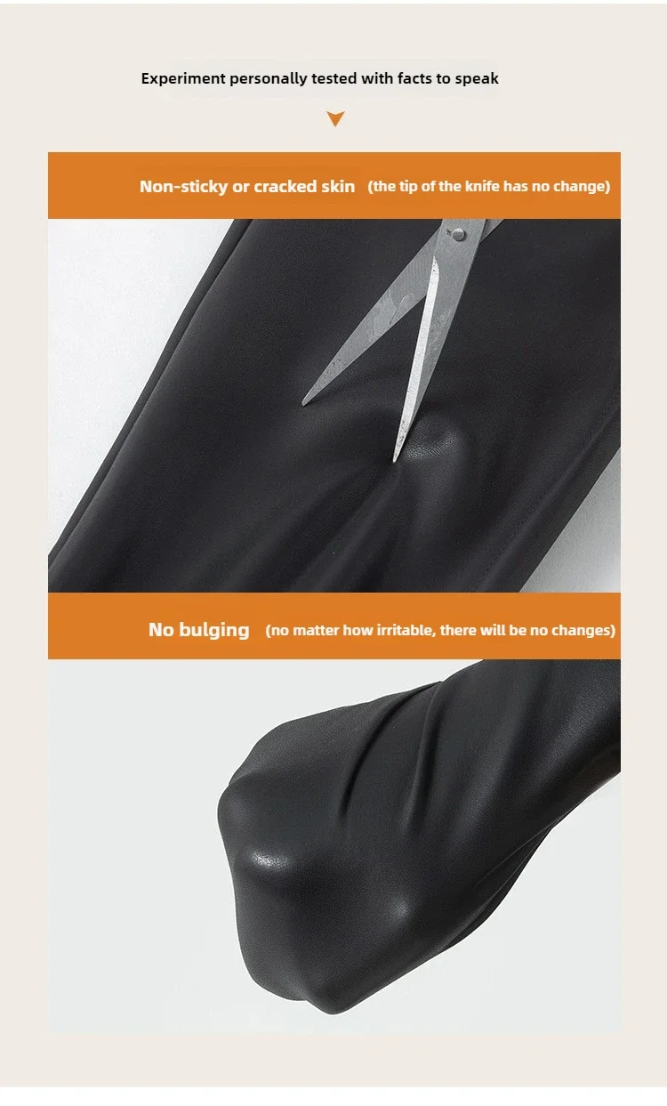 2024 Fall Winter High-Grade Fleece PU Leather Leggings Women High Waist Hip Lift Tight Sexy Faux Leather Warm Leggings