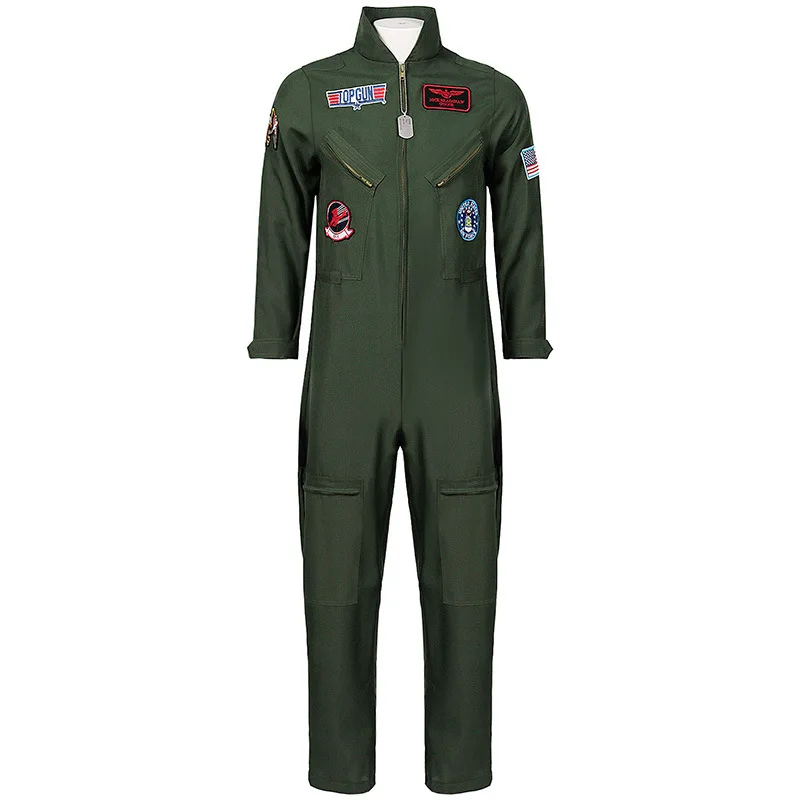 TOKYO REVENGERS Men's Fighter Pilot Jumpsuit Cosplay Costume - Full Set With Sunglasses, Dog Tag & Belt