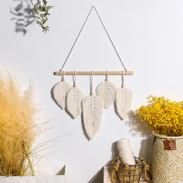 Boho Toll Gobelin Falfüggő Kézzel Szőtt Otthoni Dekorációs Kiegészítők Északi Művészeti Bojt Lakás Kollégiumi Dekoráció - Image 2