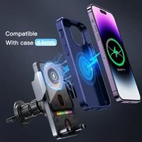 Car Phone Holder Vent Fast Wireless Charging Auto Sensing Car Phone charger For Magsafe Car phone Mount Qi FCC ROHS Certified - Image 4