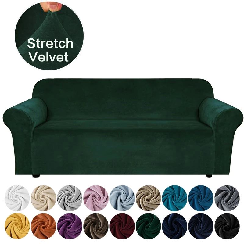 1/2/3/4 Seater 11 Color High Grade Velvet Stretch Elastic Sofa Cover