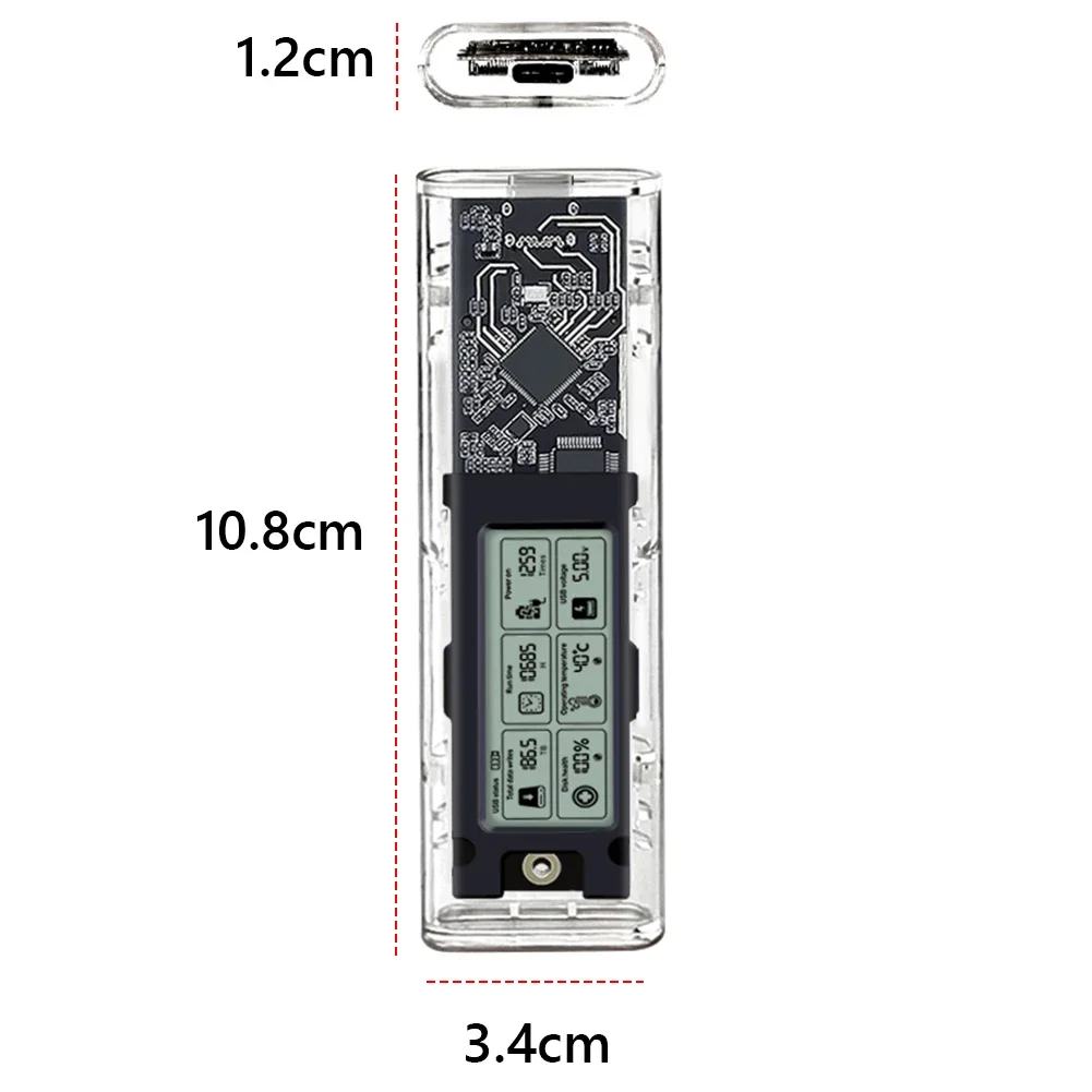 M.2NVME/NGFF Dual Protocol Solid State Drive Case Reusable Typc3.2 Hard Drive Case USB External M.2 Adapter SL-TN10-P-AC