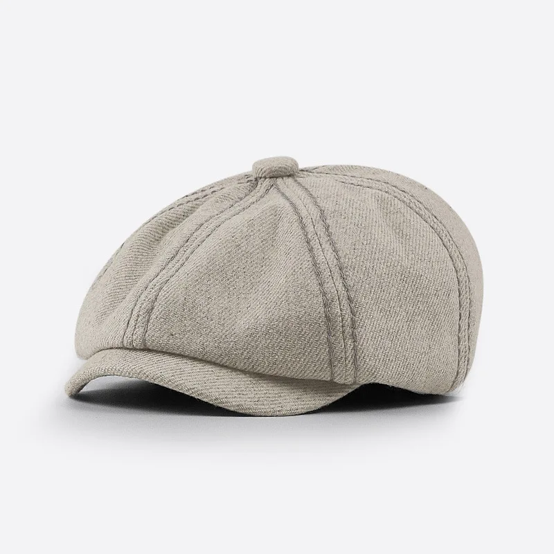 Peaked Cap Retro Octagonal Hat Women's New British Literary Newspaper Children's Hat Men 2020 Autumn And Winter Berets 4
