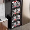 Modern Metal Kitchen Cabinets Multi-layer Storage Cabinet Floor Racks Multifunctional Muebles De Cocina Furniture ZT50KC 3