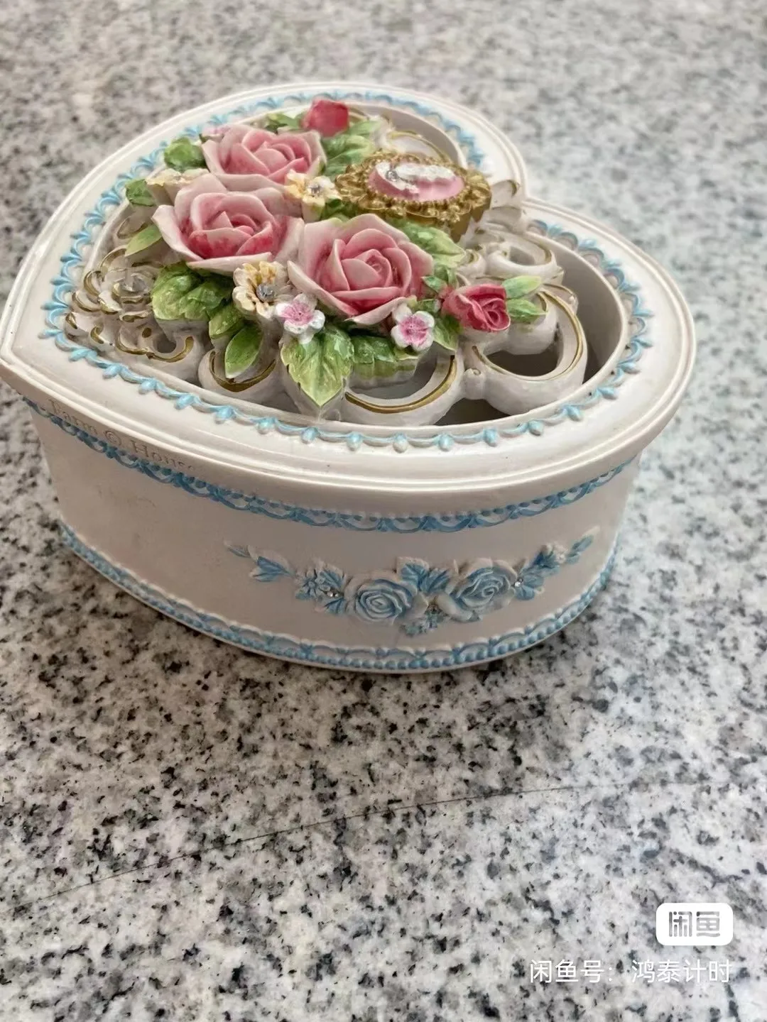 Ceramics Flower Jewelry Storage Box Travel Organizer Jewelry Case Storage Earrings Necklace Ring Organizer Display