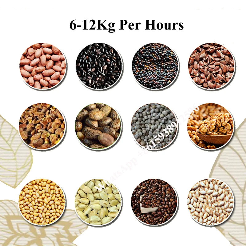 Oil Press Machine Stainless Steel Commercial 1500W Health Home Sunflower Peanut Extractor Soybean Sesame Expeller