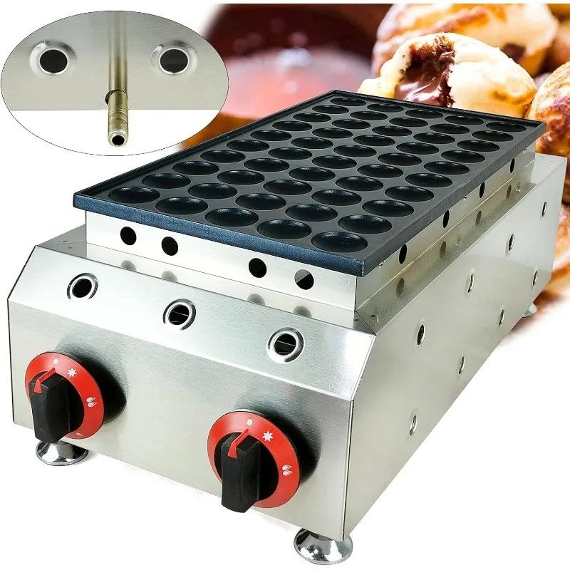LPG Gas Pancake Maker for 50 Mini Dutch Pancakes Plate Pancake Pan,Commercial pancake for Restaurant and Home Use 2