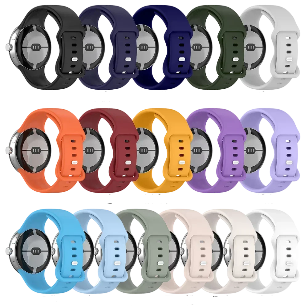 Premium Silicone Watch Band with Metal Buckle - Universal Fit