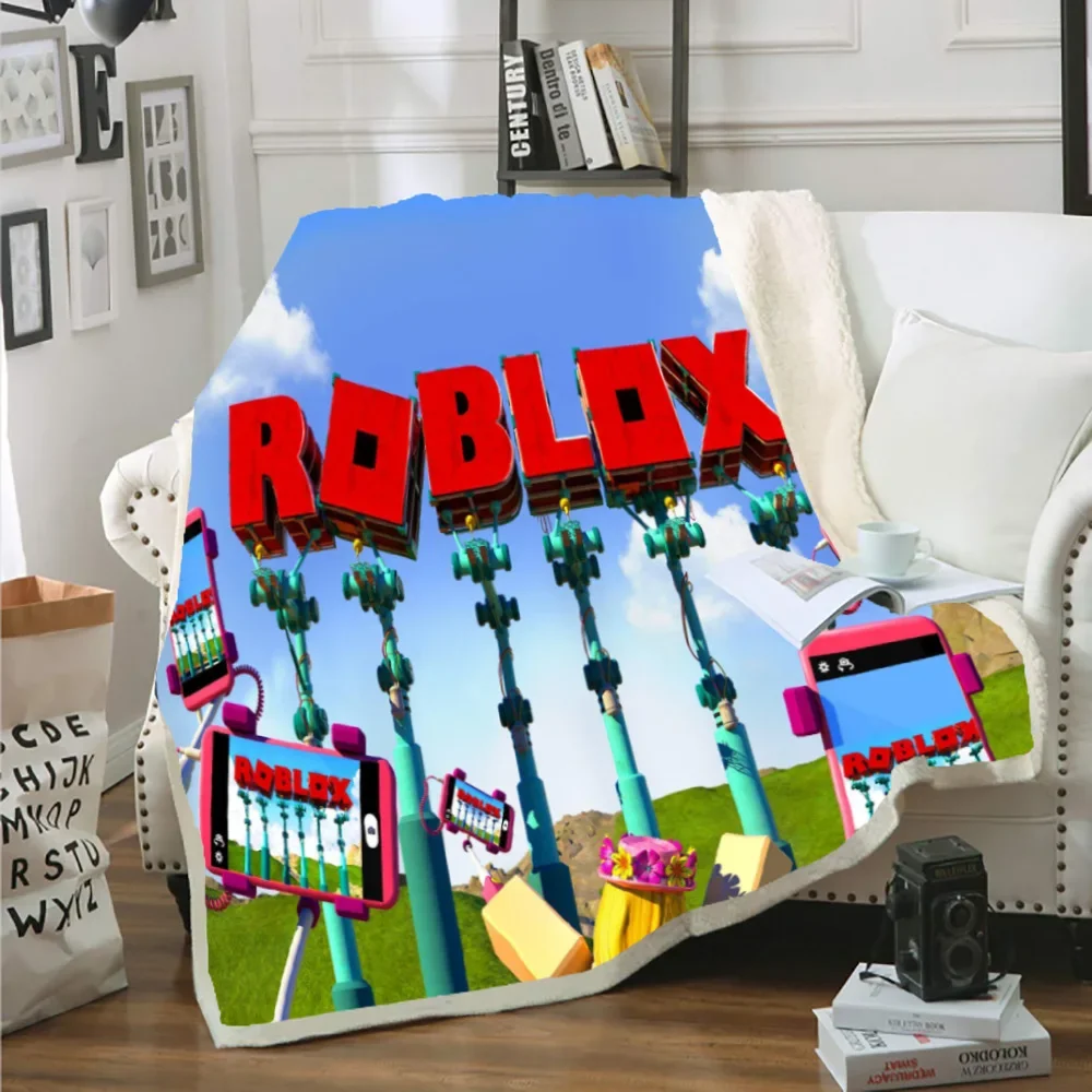 Roblox Face Kids Fleece Blanket by Vacy Poligree - Pixels