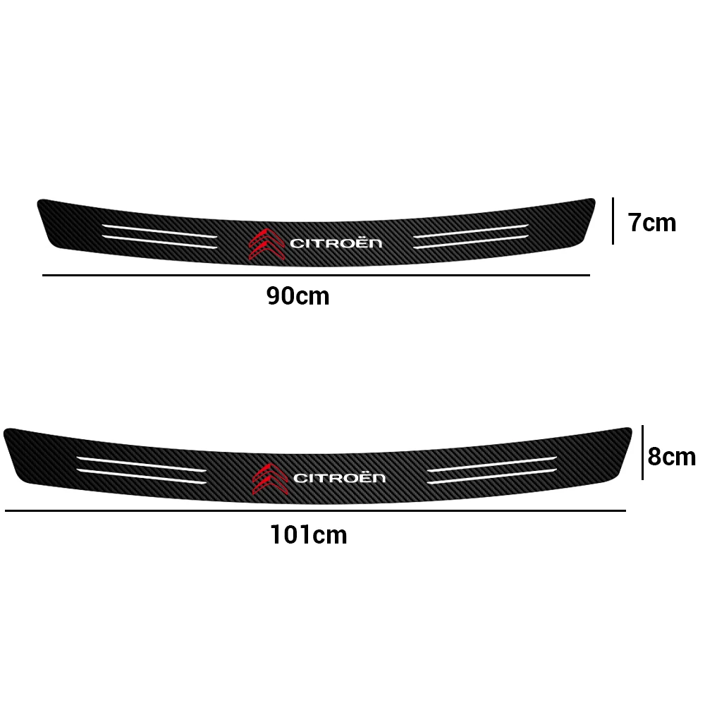 Carbon Fiber Car Trunk Tail Lip Guard Stickers