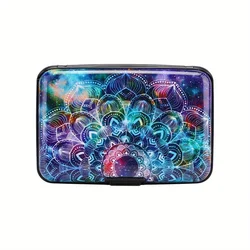 Sleek RFID Blocking Aluminum Card Holder - Slim Metallic Protector for Credit & Business Cards (PURPLE)