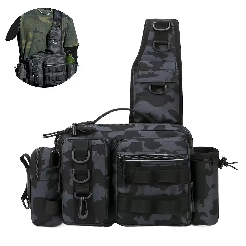 JSFUN Army Inspired Two-Color Fishing Tackle Waist bag 1