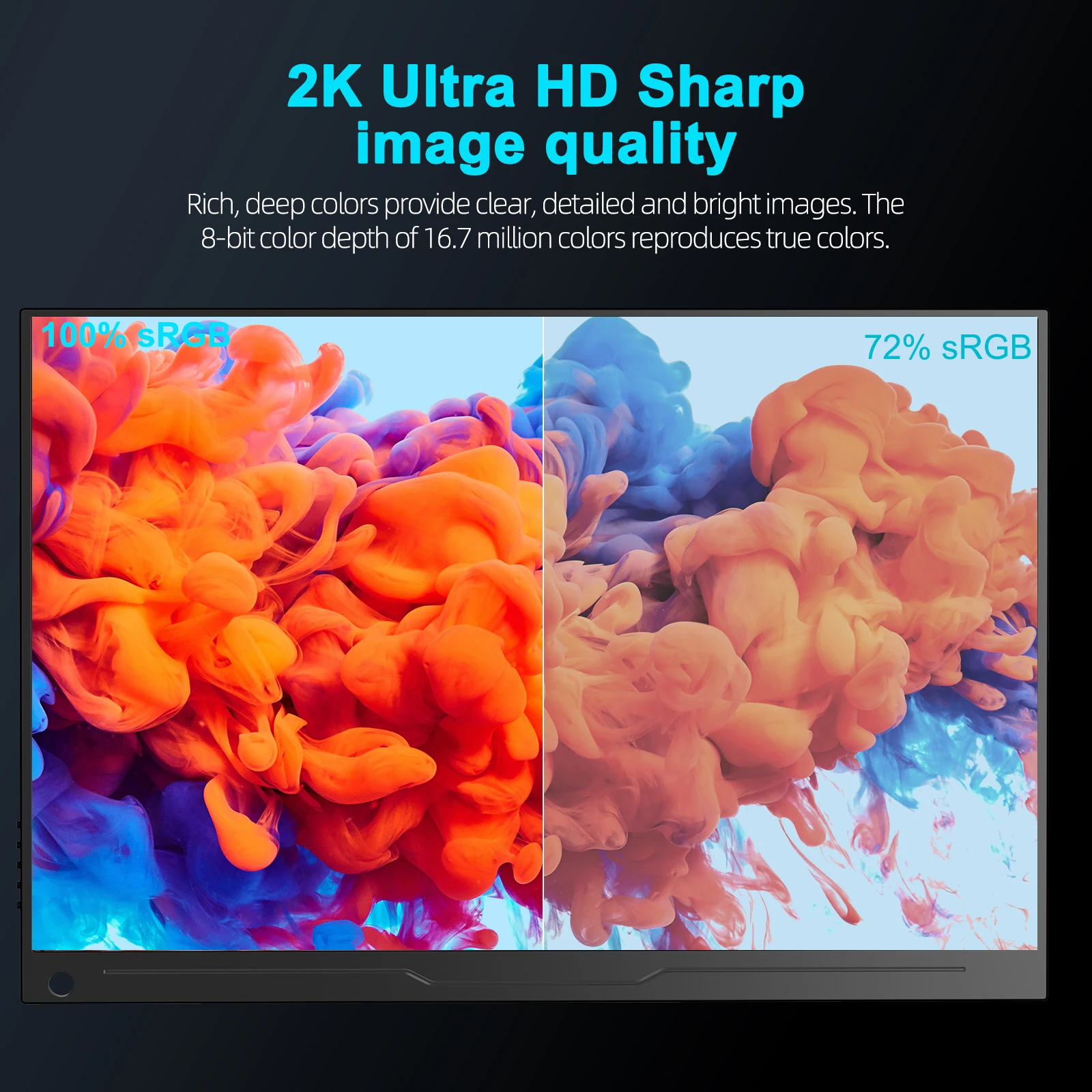 UPERFECT UGame J7 2K 144Hz ޴    17.3 ġ 2560x1440P IPS ũ Ʈ ȭ  ܼ  ũ PS4/5 ġ HDR ÷(VESA Ŀ 