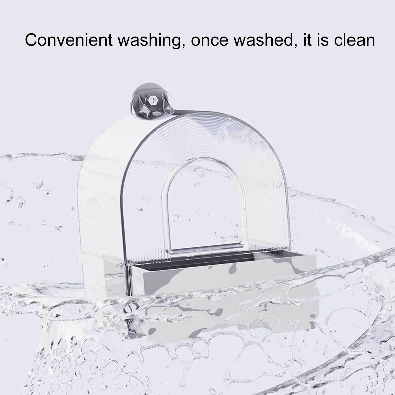 Clear Parrot Bathtub Shower Box Bird Bathtub with Screw Hooks Hanging Bird Bath Bowl House For Small and Medium Birds