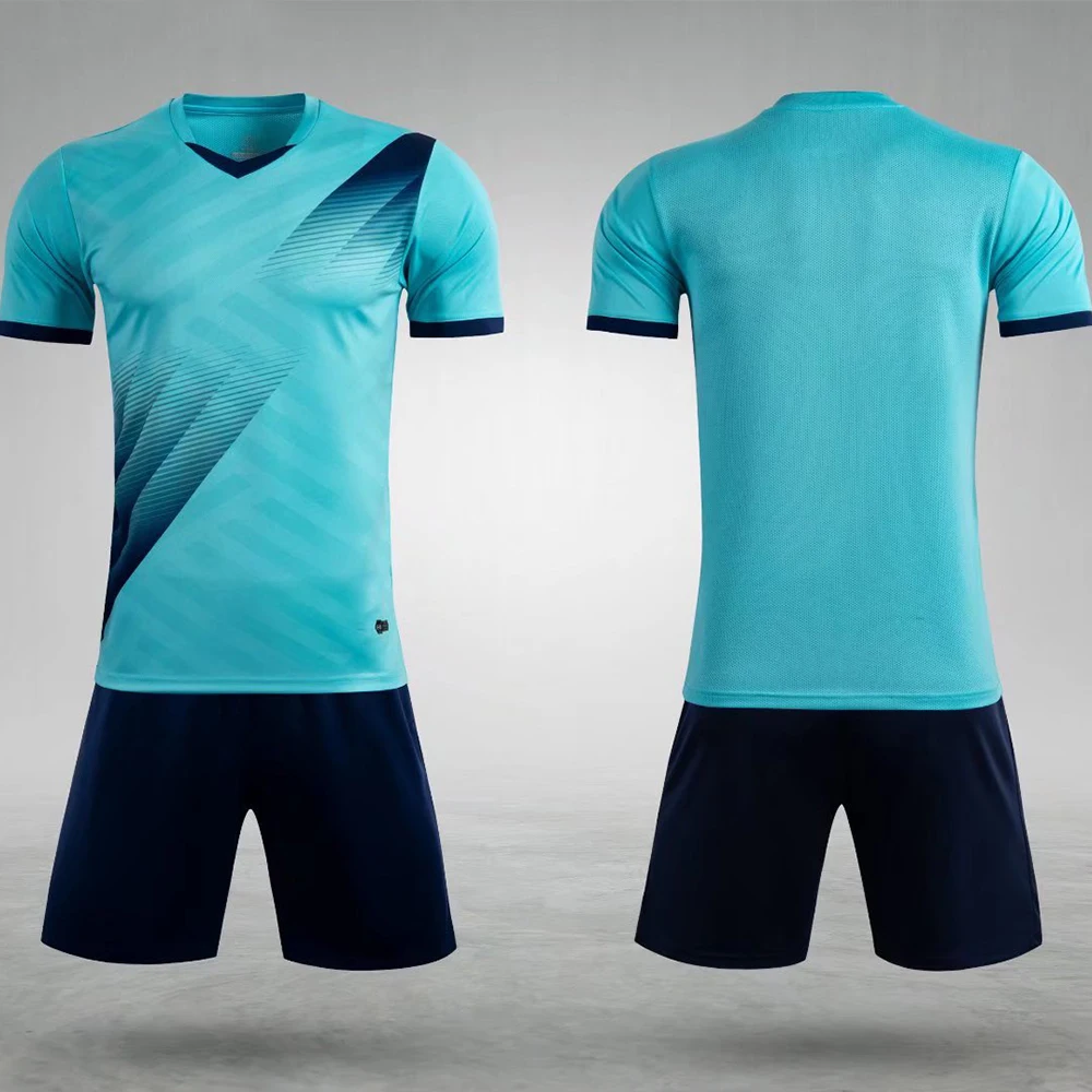Men Women Kids Soccer Jersey Sets Sublimation Blank Short Sleeve Children Male Quick-dry Print Football Uniform Suit