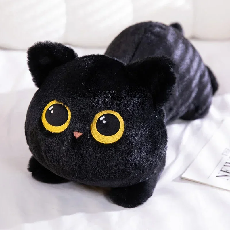 Kawaii Black Cat Plush Toy Doll 50cm For Boy Girl Brithday Gifts Big Cuddly Pillow Cushion