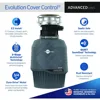 EVO CVR CNTRL Evolution Cover Control 3/4 HP, Advanced Series EZ Connect Batch Feed Food Waste Garbage Disposal, Gray 2