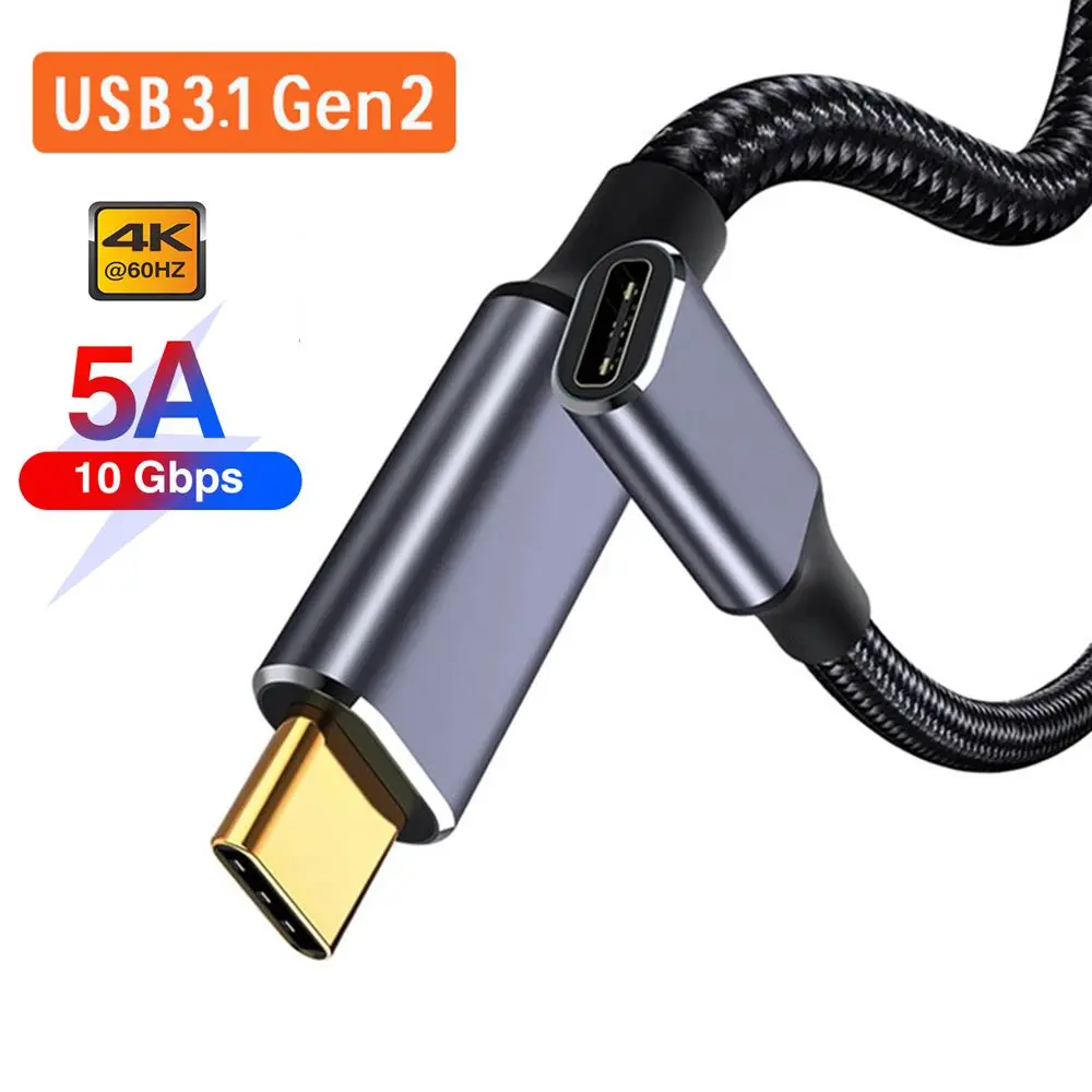 

4K 60Hz 10gbps High Speed Male to Female USB C Extension Cable USB 3.1 Gen2 Data Line PD 100W For Laptop Mobile Phone