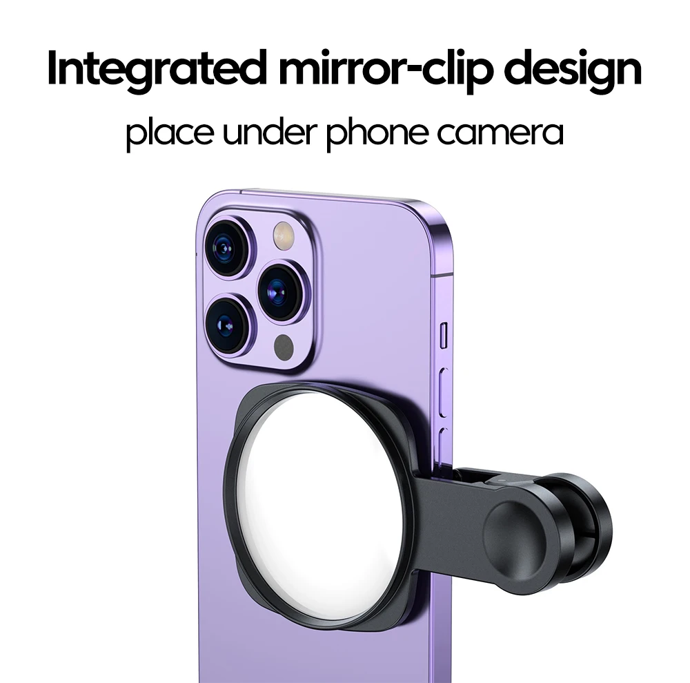 Smartphone Camera Lens Selfie Mirror Clip Kit - Packaging Example