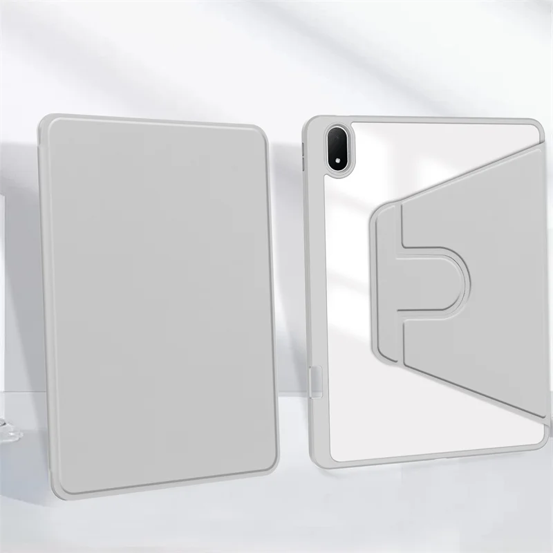Enhanced Tablet Case with Pen Holder and 360° Rotating Acrylic Cover