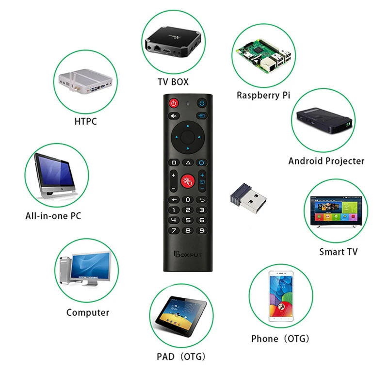 Controle Remoto sem Fio com Giroscópio Air Mouse Voice Control ir Learning Android Smart tv Box tv Stick bt Bpr3s Bpr3s Plus - Image 2