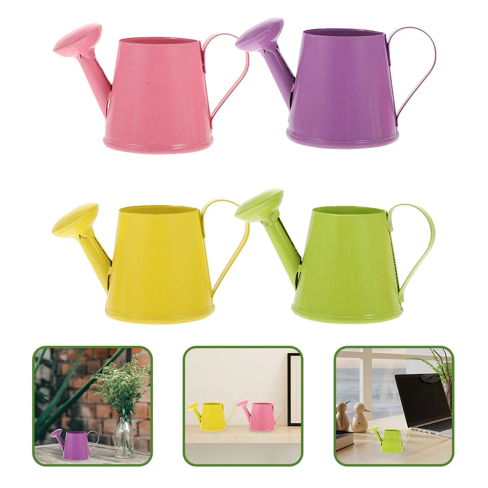 

4 pcs Children Garden Watering Can Kids Metal Watering Can Mini Watering Kettle