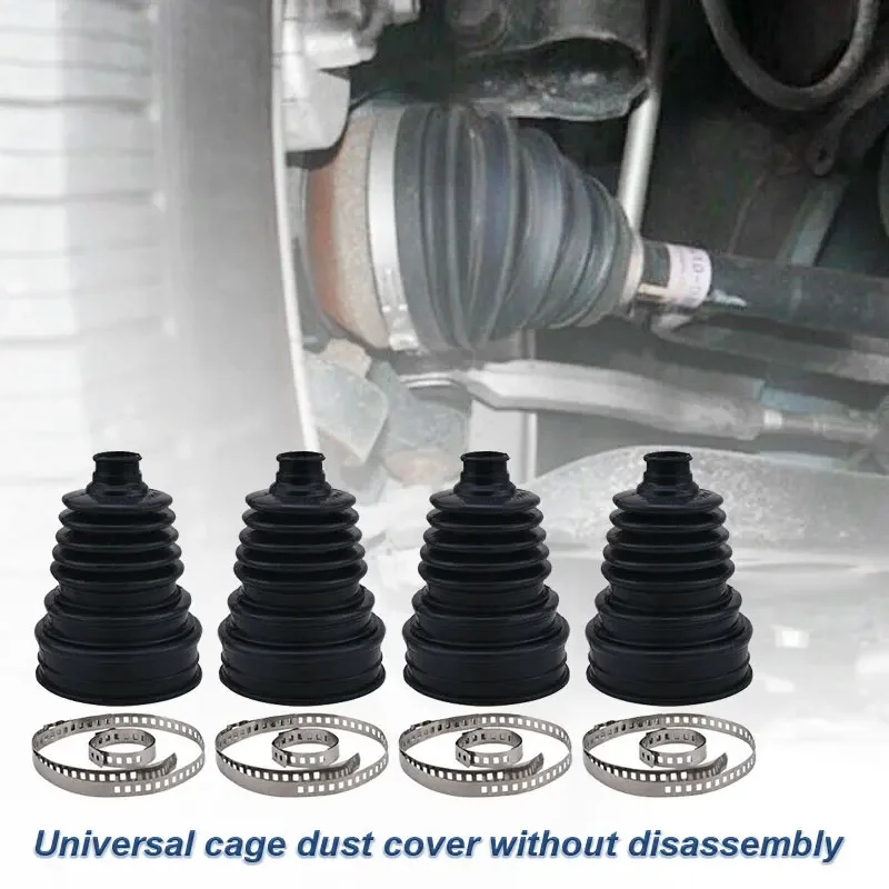 CV Boots 4Pcs Universal Drive Shaft CV Joint Boot Kit Constant Velocity Dust Cover for Mercedes-Benz W251 R280 R300 R320 R350 R500 R550 R cv boot clamp silicone cv boot cv boots silicone boot kit