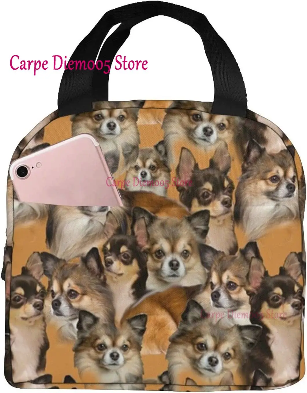 Borsa Pranzo Isotermica Con Stampa Chihuahua: La Compagna Perfetta Per Ufficio, Scuola E PicNic!