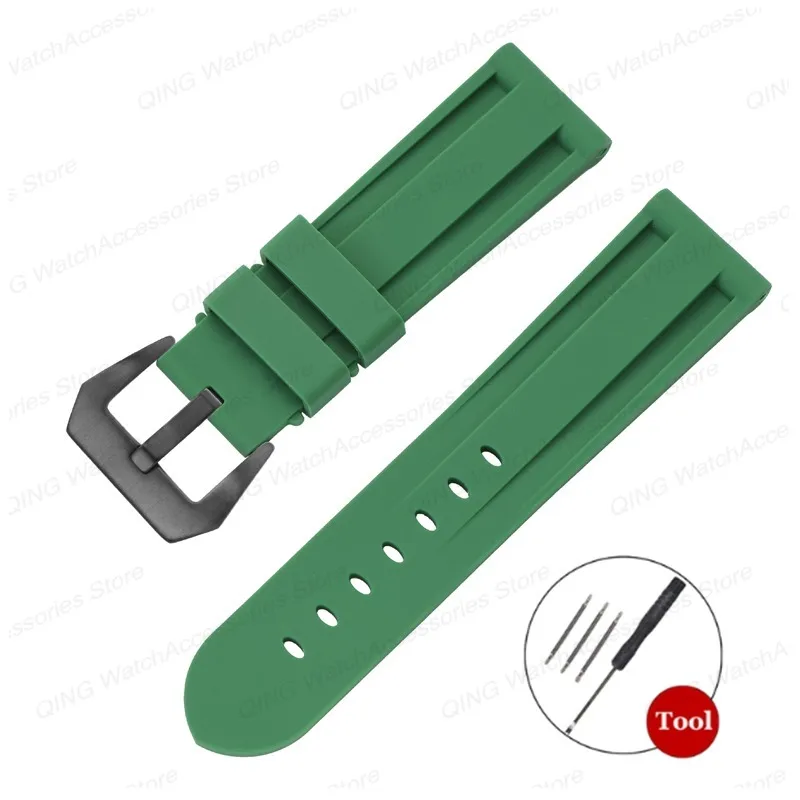 Versatile Silicone Sport Wristband - Rubber Bracelet Watch Strap for Men & Women, Multiple Widths Available
