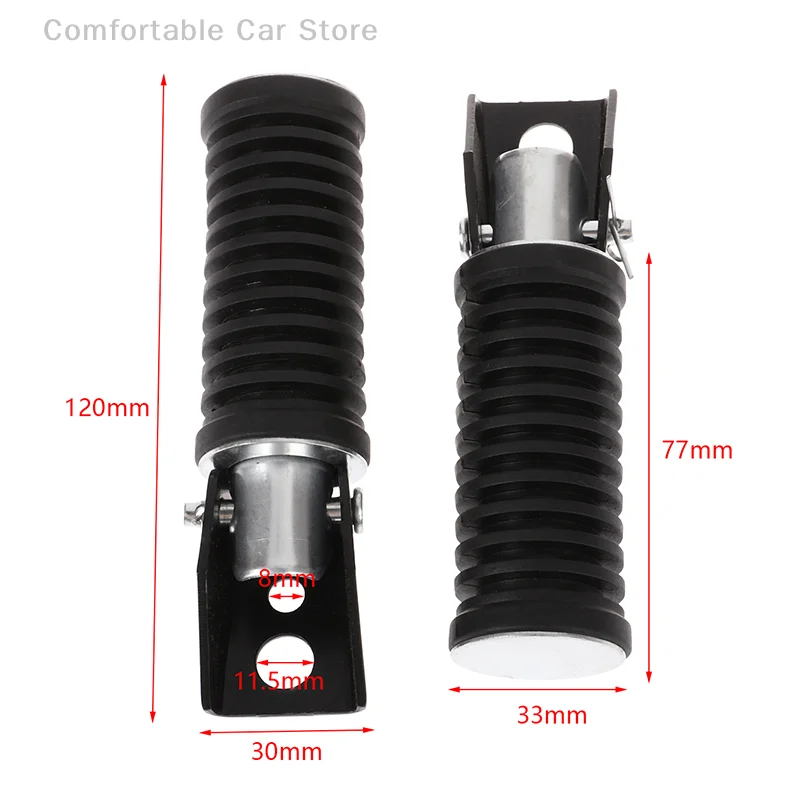 2 Stück Motorrad hintere Fußstützen Motorrad Fußrasten kompatibel für gs125 gn125 Motocross Motorrad Zubehör Pedale – Detail 9