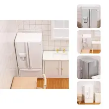 

Mini Refrigerator Small Attractive Double Door Design for Entertainment Dollhouse Refrigerator Mini Refrigerator