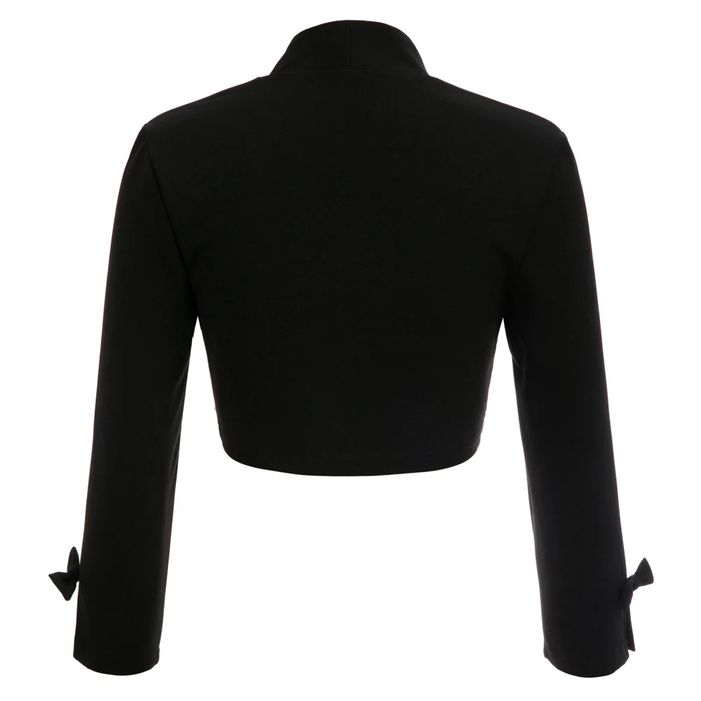 GK Women Long Sleeve Bolero Open Front Irregular Hem Cropped Coat Shrug For Women Dresses Elegant Lady Tops A30