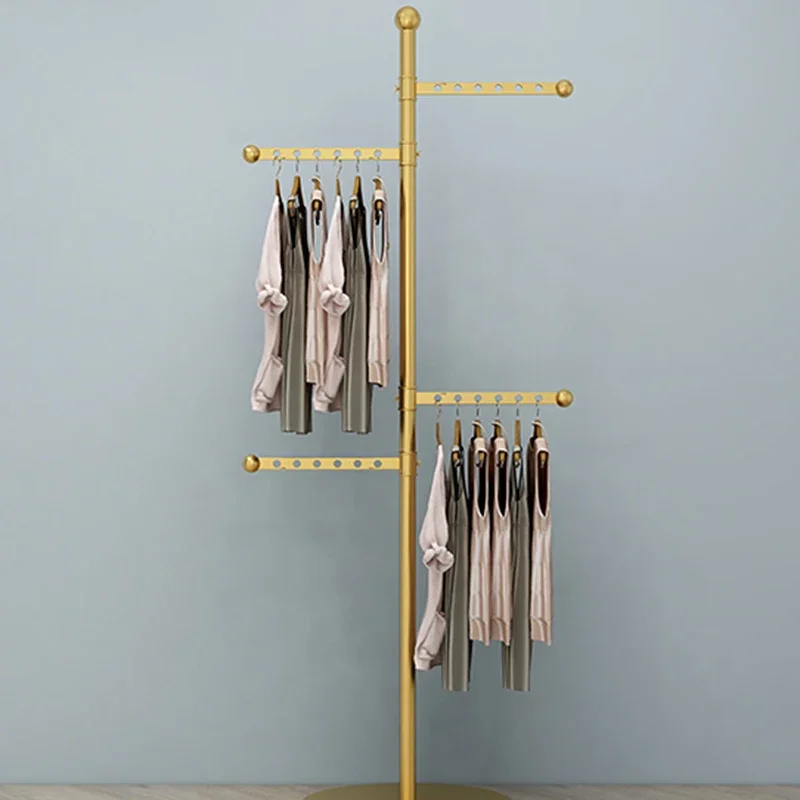 Bathroom Girls Aesthetic Clothes Rack Boutique Pole Jacket Gold Minimalist Coat Hanger Stand Hat Kledingrek Hallway Furniture