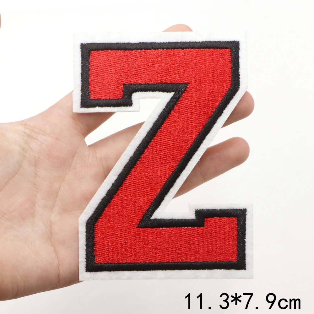 1pc große 11,3 cm redenglish Brief Patches für Kleidung Hut Jacke shose nähen Stickerei Applique Patches auf Kleidung dekorieren DIY – Detail 29