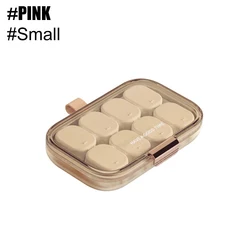 Weekly Pill Organizer, 7 - Day Daily Medicine and Vitamin Storage Box with 3 Compartments per Day (Pink - Small)