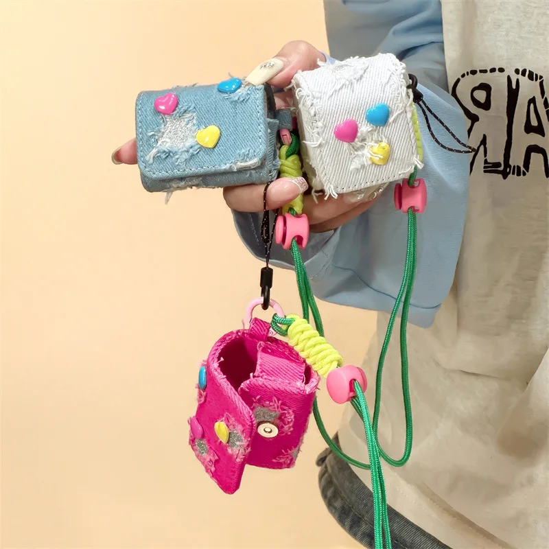 

Ripped Jeans Case for AirPods Pro2 Airpod Pro 1 2 3 Bluetooth Earbuds Charging Box Protective Earphone Case Cover